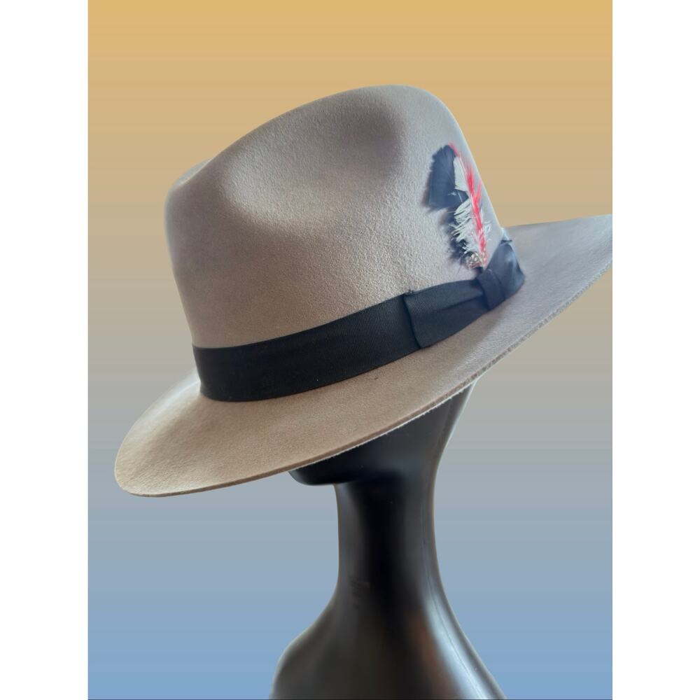 Biltmore Royal Fedora Hat Gray Fur Felt Made in Canada Size 7 1/2 60